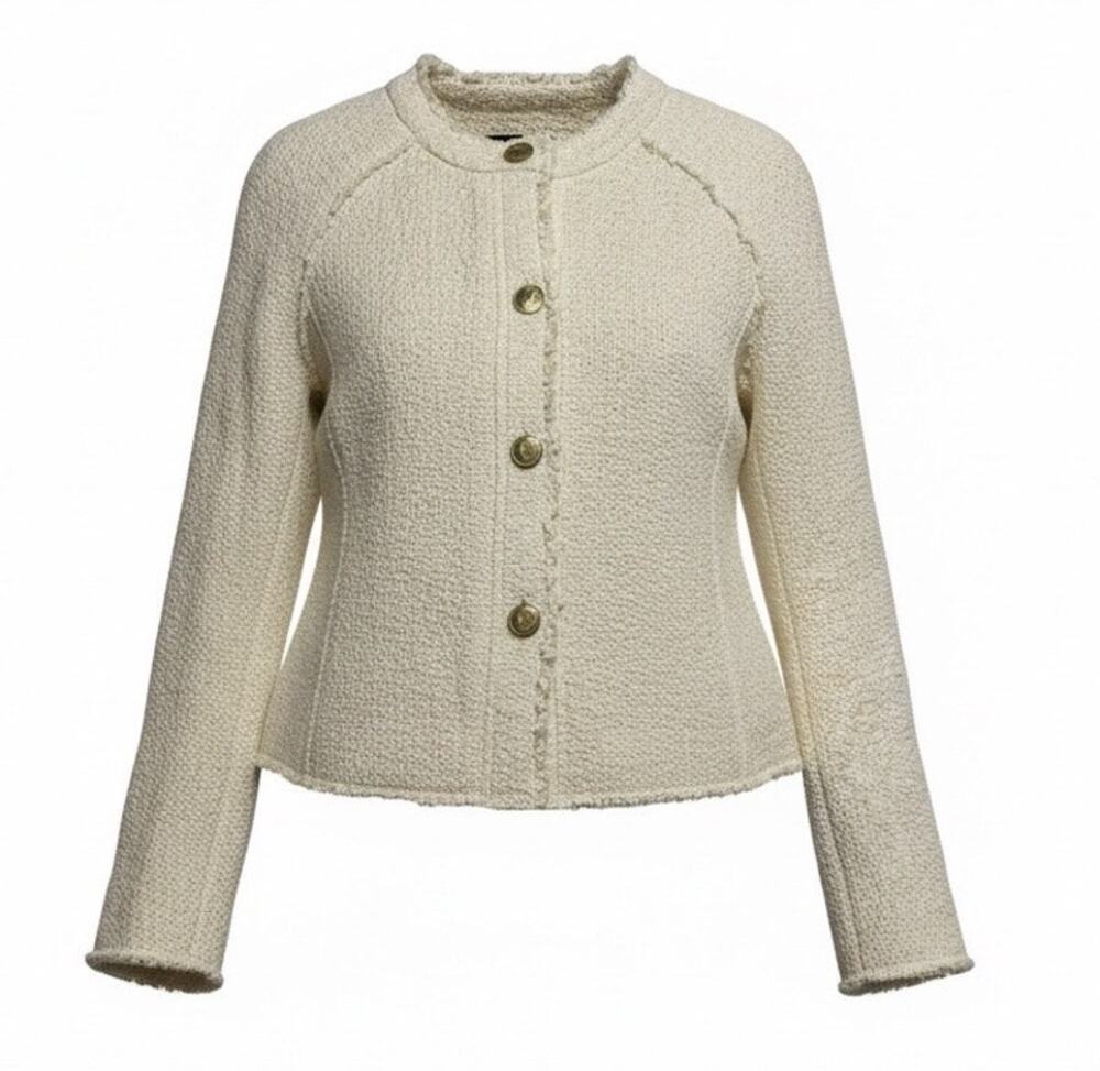 Rag & Bone New York Slade Textured Knit Blazer Jacket Ecru Ivory Size 4 NWOT